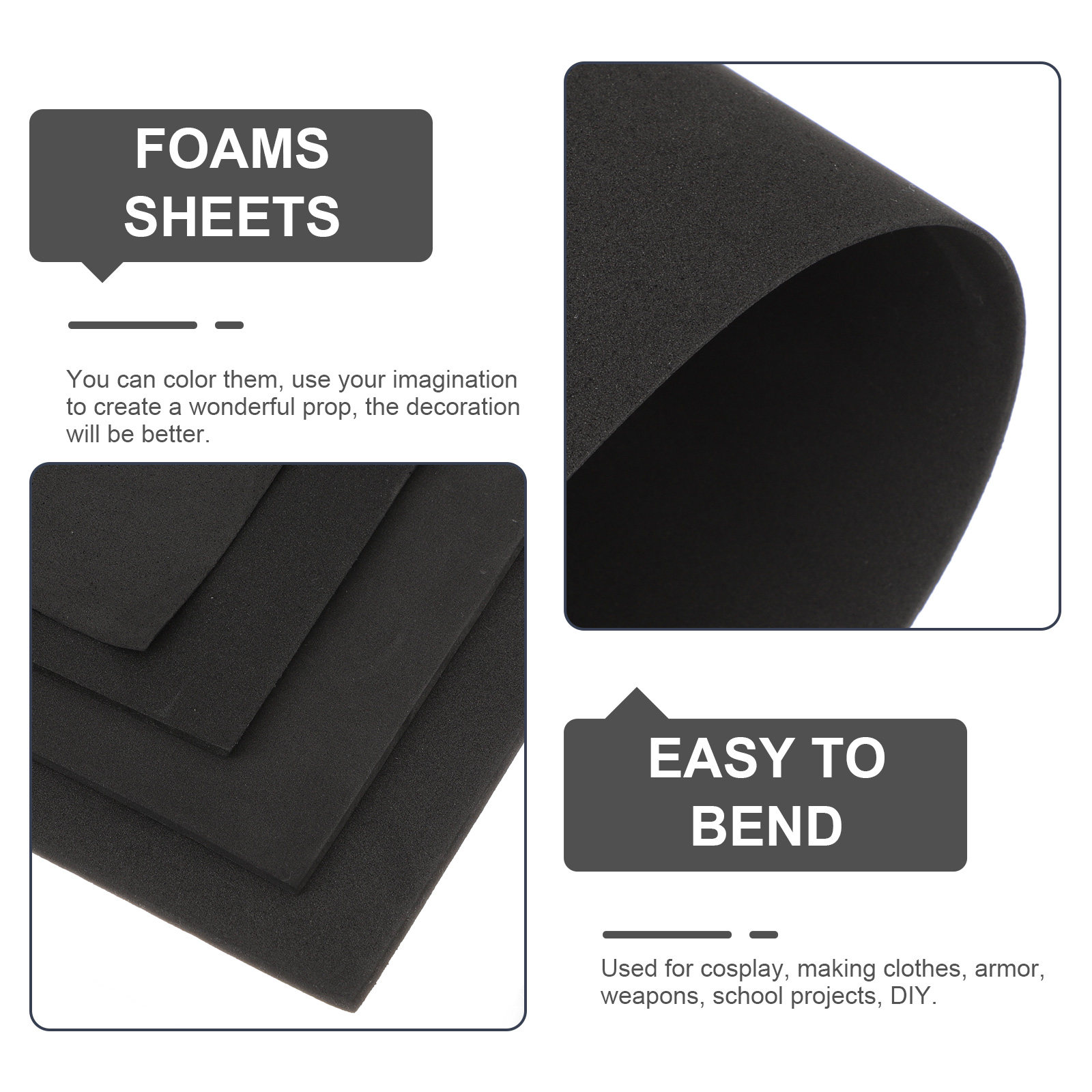 4 Lembar Papan Busa Eva, Bahan - Cosplay Prop Foam Board ulasan dan harga