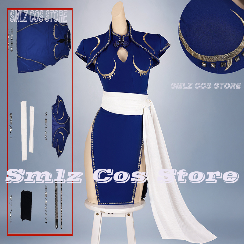 Kostum Cosplay Blue Chun-Li An - Cosplay Prop Making ulasan dan harga